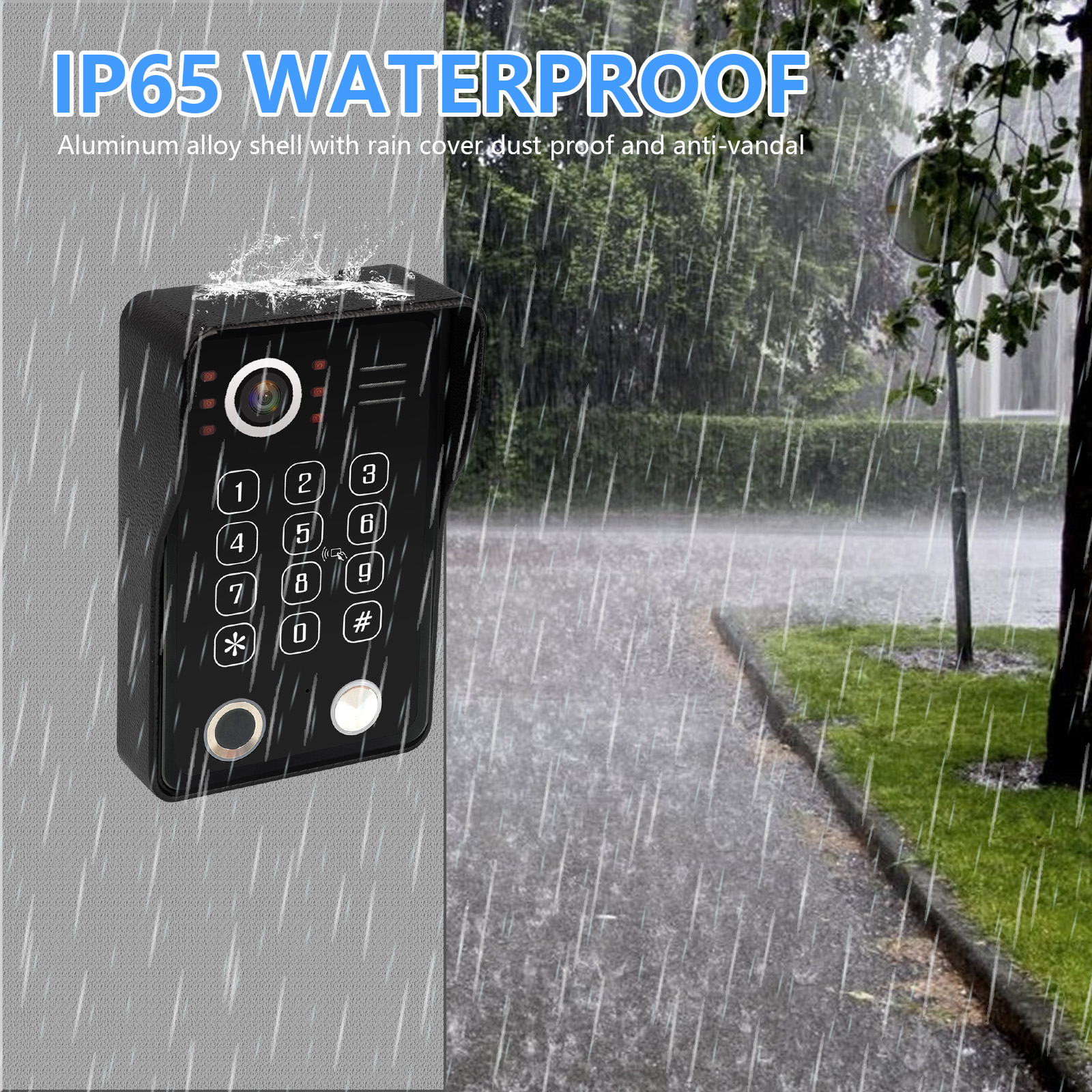 Video intercome system home Fingerprint 5in1 Unlock Video entry Doorphone Tuya Smart 1080P Touch Wifi monitor inter cam doorbell