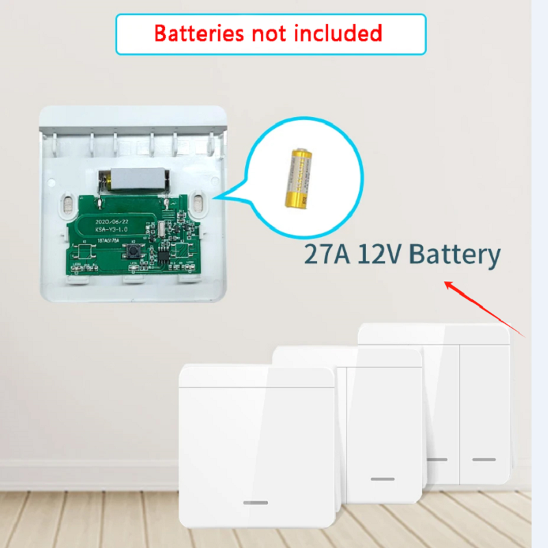 433MHz 1/2/3Gang 86 Przełącznik panelu ściennego Bezprzewodowy inteligentny przełącznik światła z pilotem zdalnego sterowania 10A 110V 220V do lampy LED