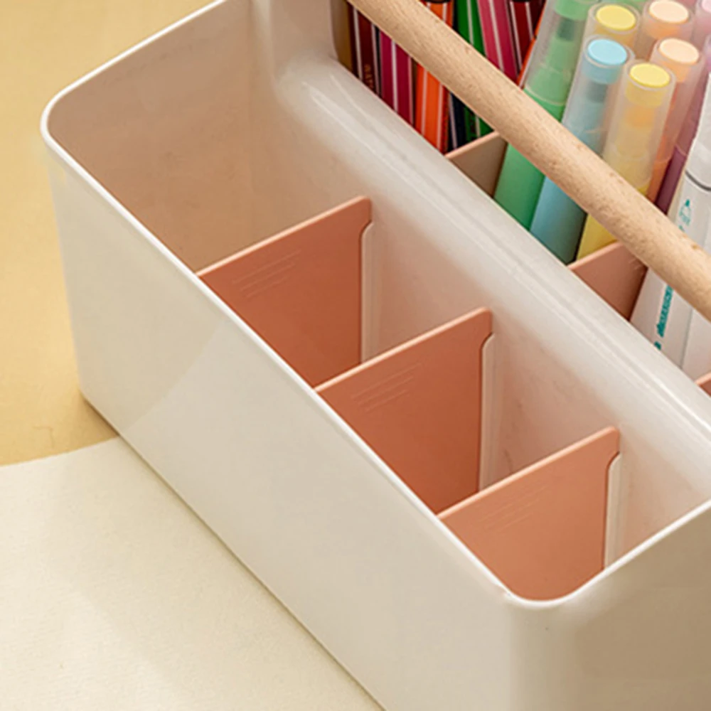 Tragbare Desktop Stift Halter Große Kapazität Nette Marker Stift Schreibwaren Lagerung Box Kreative Bleistift Halter Desktop-Organizer