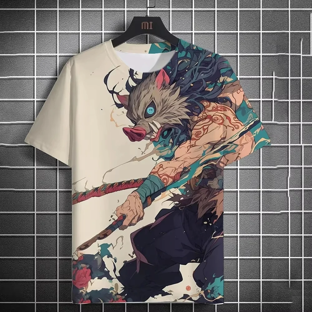 Verão nova camiseta masculina anime gráficos impressão 3d feminino manga curta verão moda tendência oversized criança camiseta rua
