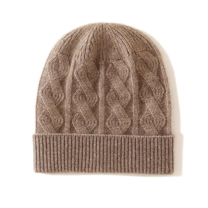 Estera de Cachemira de alta gama para mujer, sombrero versátil de temperamento clásico, tejido, 100% Cachemira