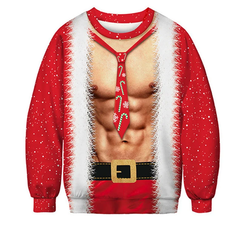 Suéter de gato estampado em 3D para homens e mulheres, suéteres feios de Natal, tops, pulôver de festa, moletom com capuz, 3XL, 2023