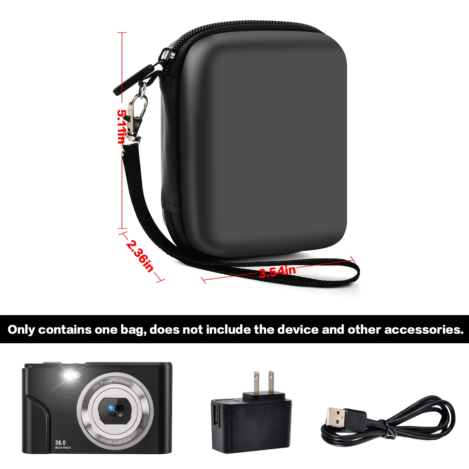 Vlogging funda para cámara Digital, Compatible con Sevenat, para AUTPIRLF, para Lecran, para AbergBest, para Aufoya, para Kodak Pixpro