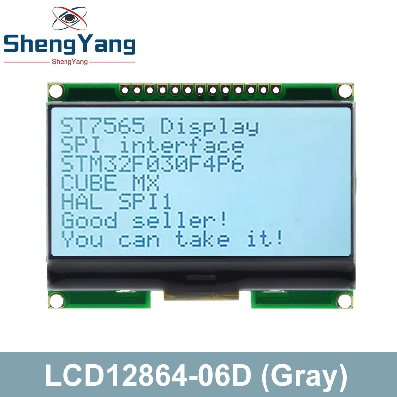 TZT LCD12864-06D 128*64 DOTS COG LCD Module ST7565 Driver With Chinese Font SPI Interface