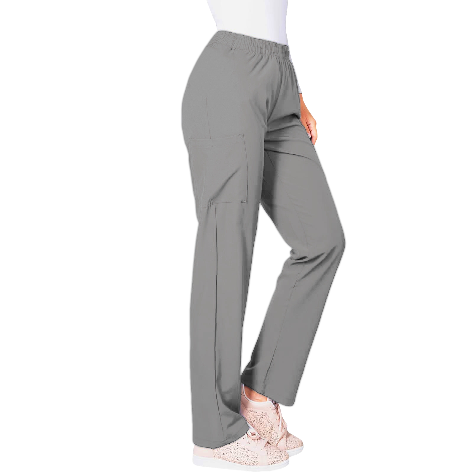 Pantalon d'infirmière élastique, robe chirurgicale pour femmes, pantalon d'été noir, taille élastique, grande taille, pantalon de travail pour médecin à séchage rapide