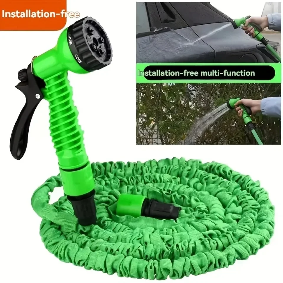 Mangueira de água telescópica multifuncional 25f/50f/75f/100f multi-especificação pistola de limpeza de alta pressão ferramentas de jardinagem doméstica