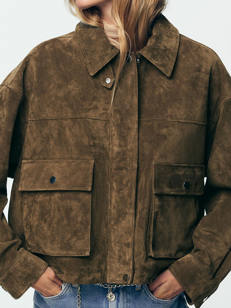 Jaqueta de Couro Casual Fena, Moda Confortável, Nova Chegada para a Temporada de Outono, Estilo E, Casaco F