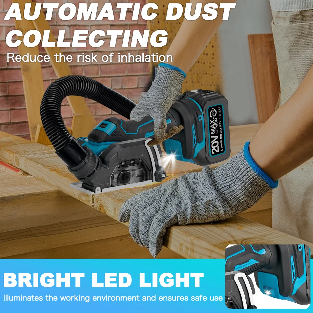 Brushless 3 นิ้วไร้สายไฟฟ้ามินิหู 18 V เครื่องบดมุมบดตัดเครื่องขัดเครื่องมือสําหรับ Makita 18 V แบตเตอรี่