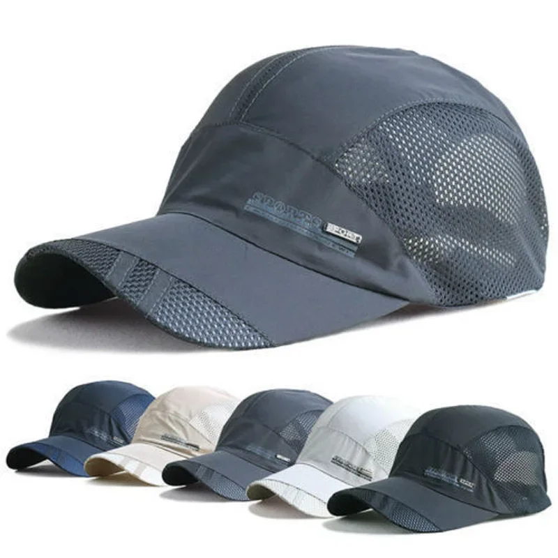 Sombrero ajustable de secado rápido para correr, béisbol, gorra de malla de verano, visera deportiva, moda fresca, Popular para exteriores, hombres y mujeres