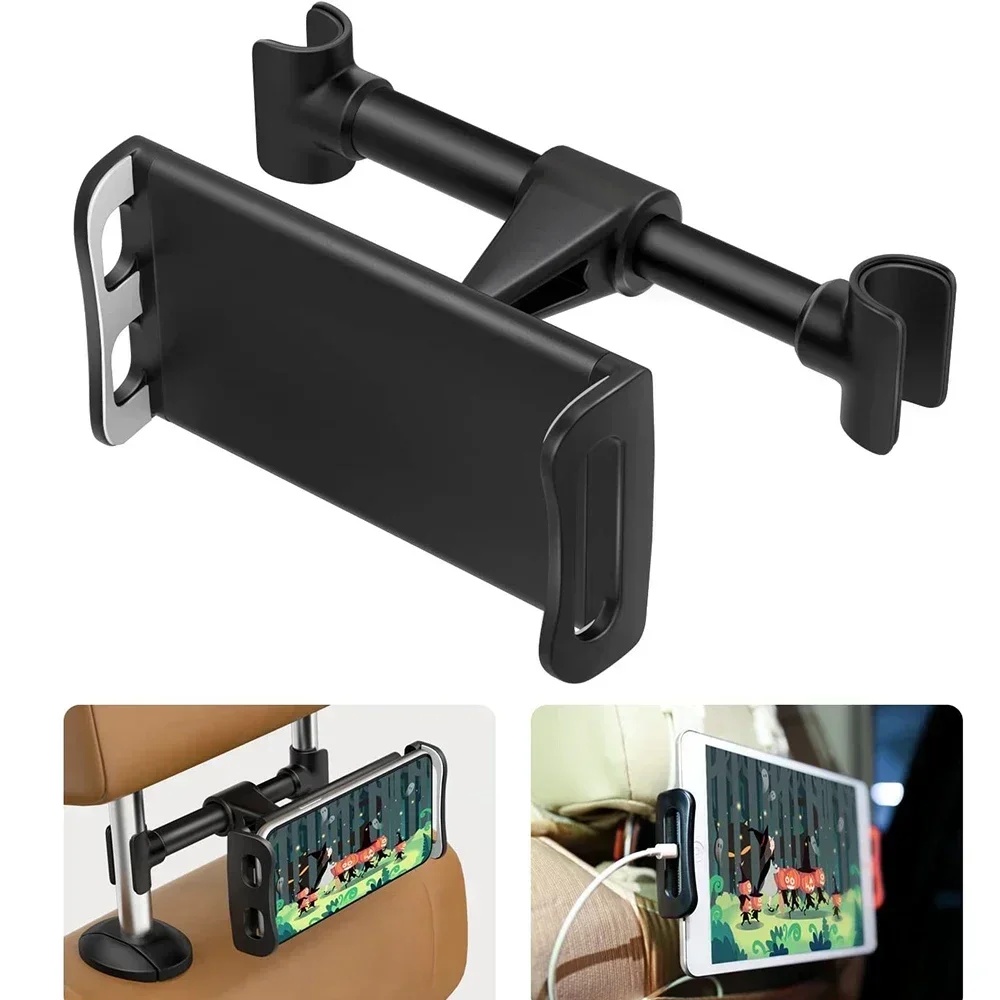 Telescopisch auto-achterkussen Telefoonhouder Tablet Autostandaard Hoofdsteun achterbank Montagebeugel voor tablet enz. Voor Apple Samsung