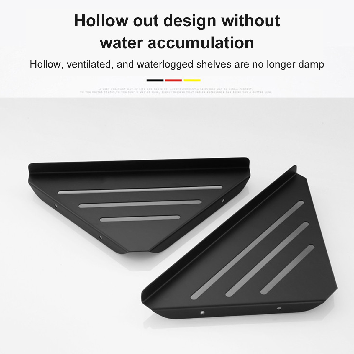 ห้องน้ําชั้นวางมุมชั้นวางของไม่มีเจาะ 304 สแตนเลสสตีลมุมจัดเก็บ Heavy-Duty Hollow แชมพู Rack