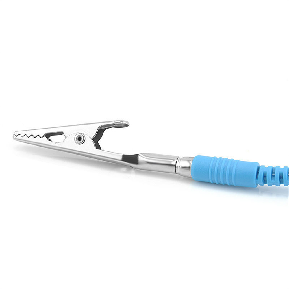 Pulseira antiestática esd, pulseira de pulso sem fio, clipe de descarga, cabos para reparo eletrônico, ferramentas de trabalho