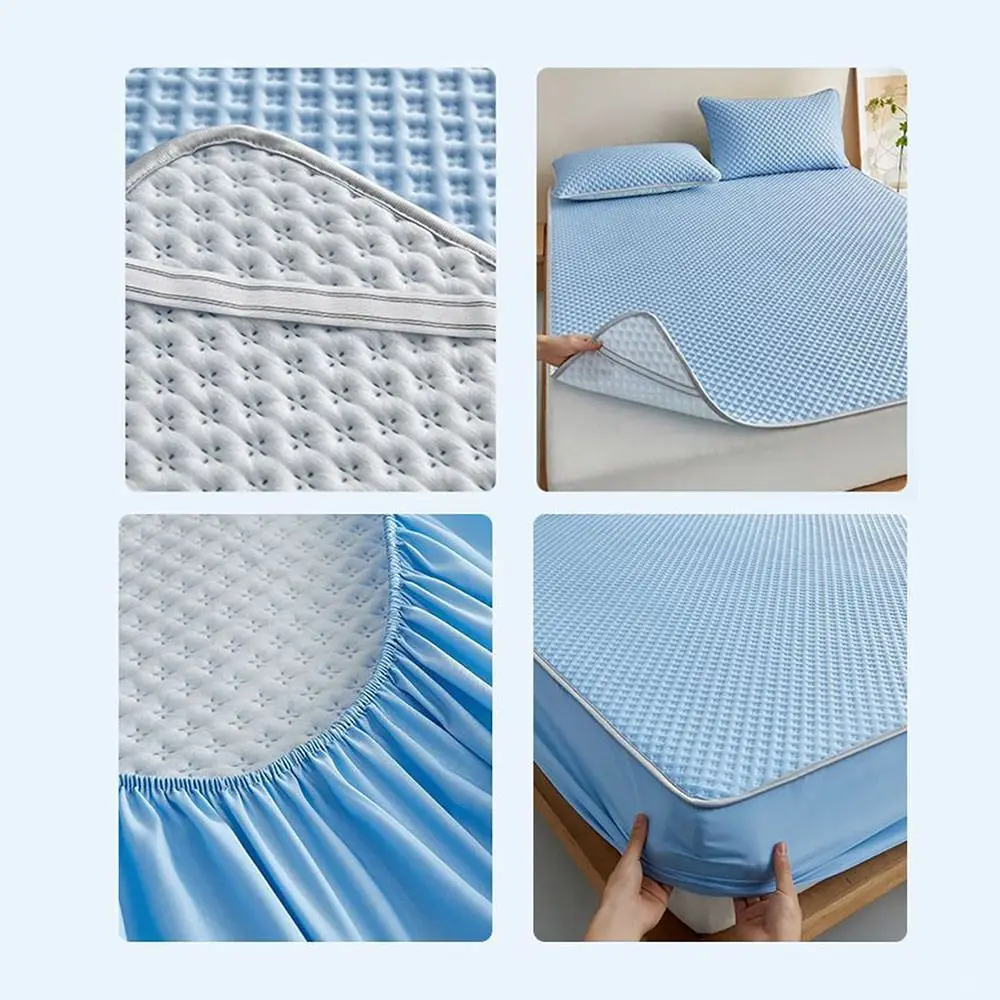 Colchón refrescante transpirable, cómodo y lavable, estera de cama de seda helada, suave y agradable para la piel, estera para dormir de verano para el hogar