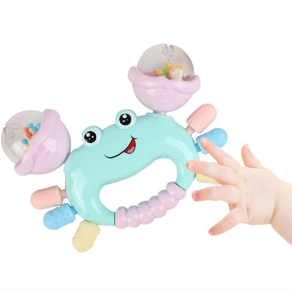1pc zufällige Farbe frühe Entwicklung Krabben rassel Spielzeug für Babys 0 bis 36 Monate Neugeborene Babys piele Spielzeug Beißring Rassel Babys pielzeug
