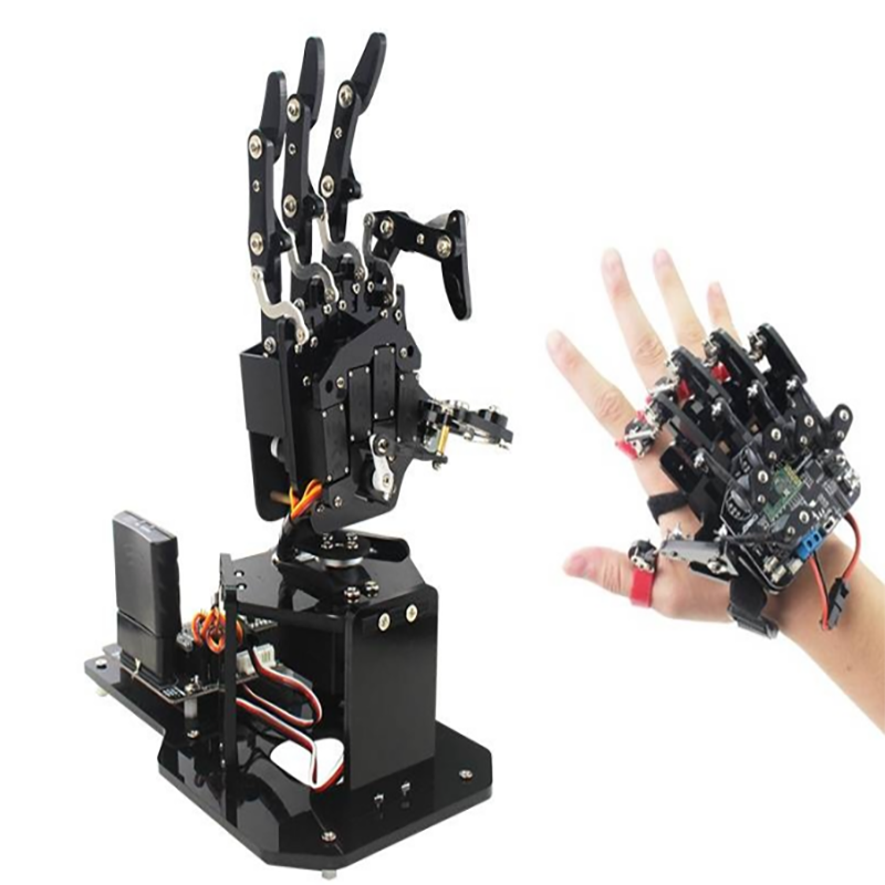 Haste para arduino stm32 robô biônico palma mão manipulador código de código de código aberto 5 mãos kit educacional com ps2/luvas somatossensoriais