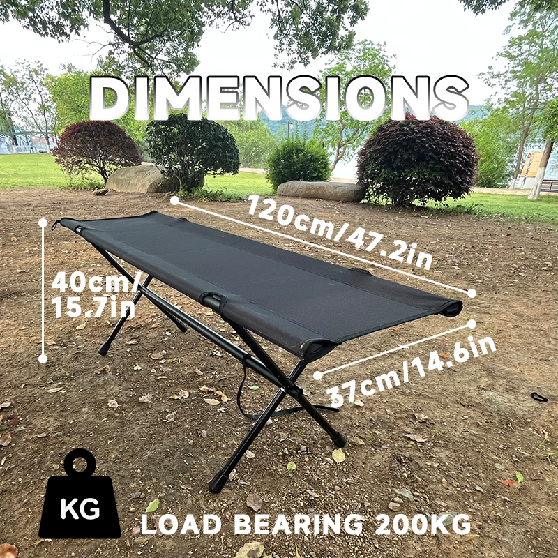 WESTTUNE Outdoor Long Chair Stool Folding Two-person Camping Stool Lightweight Collapsible Double Seat Stool for Outdoor Garden
