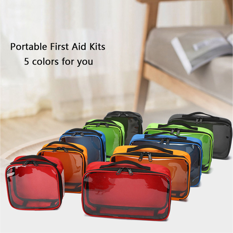 ชุดปฐมพยาบาลกลางแจ้งแบบพกพา Medical Storage กระเป๋าขนาดใหญ่ความจุ Oxford Home Medicine Pill First Aid Kit การแพทย์ฉุกเฉิน