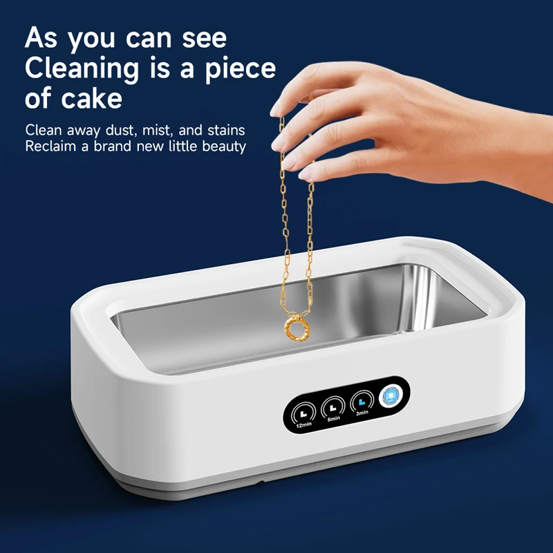 Xiaomi 초음파 클리너 650ML 조정 가능한 대용량 빠른 강력한 보석 팔찌 안경 보석 청소 기계 가정용