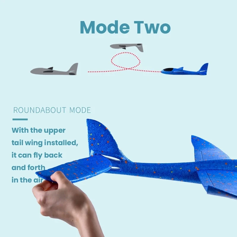 48 センチメートルビッグハンドランチ投げ泡 Palne EPP 飛行機モデルグライダー飛行機航空機モデル屋外 DIY 知育玩具子供のため