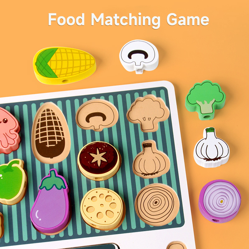 Ensemble de jouets en bois simulés pour enfants, nourriture de simulation, jouets de cuisine, interaction parent-enfant, jouets de maison de jeu