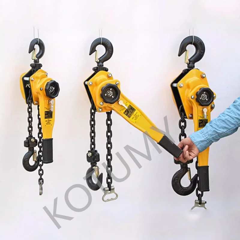 Manual Manganese Steel Hook Wire Manual Traction Hoisting Tool Lever Small Hand Chain Manual Traction Hoist Crane 3M 0.75/1T