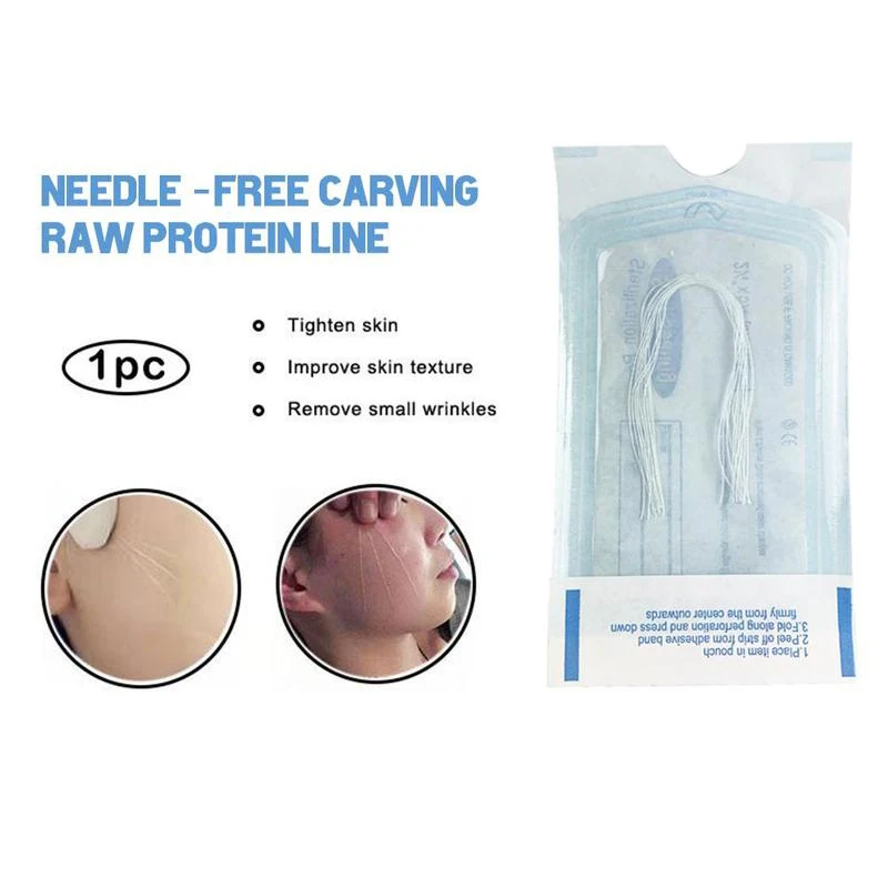 60/120pcs Absorbable No Needle Gold Protein Line Anti-wrinkle Face Filler Lift Firming Collagen Thread Anti-Aging Skin Care