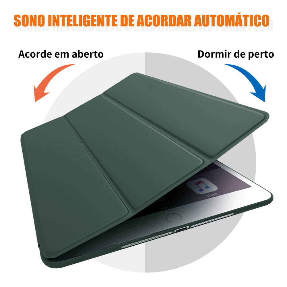 Para 2024 iPad Air 11 iPad 10ª Geração Pro 11 iPad 10.2 7 8ª 9ª Capa iPad Air6 4 5 10.9 13in 12.9 M2 M4 Pencil Holder Case