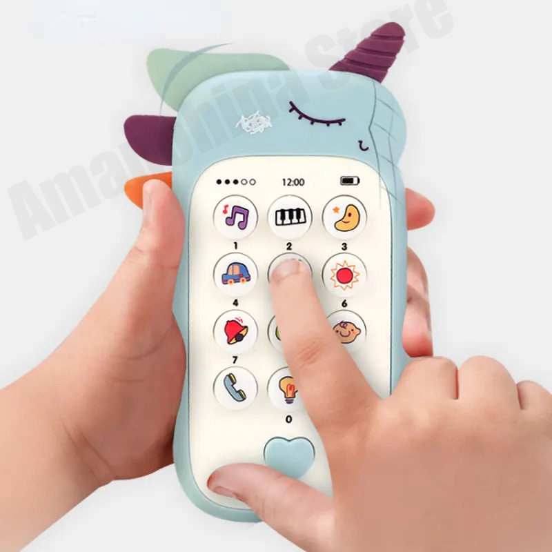 Téléphone jouet pour bébé avec son musical, jouets de sommeil avec simulation TeWindsor, cadeaux pour enfants