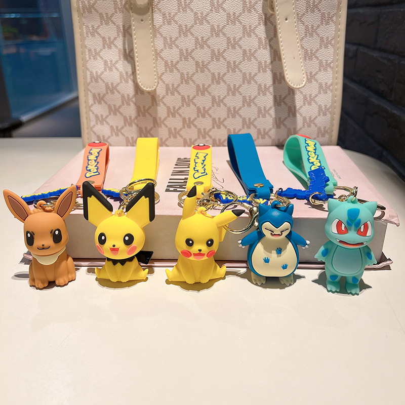 2025 the New Pokemon Keychain Pikachu Koda Duck Pendant Jewelry Figurines Doll Cartoon