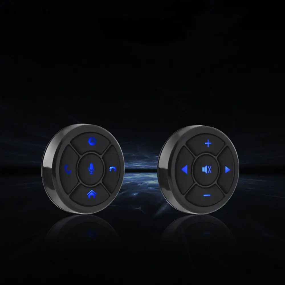 kebidu Stuurwiel Muziekspeler Draadloze Bluetooth Afstandsbediening Mediaknop Multimedia voor Android IOS Smartphone Carkit