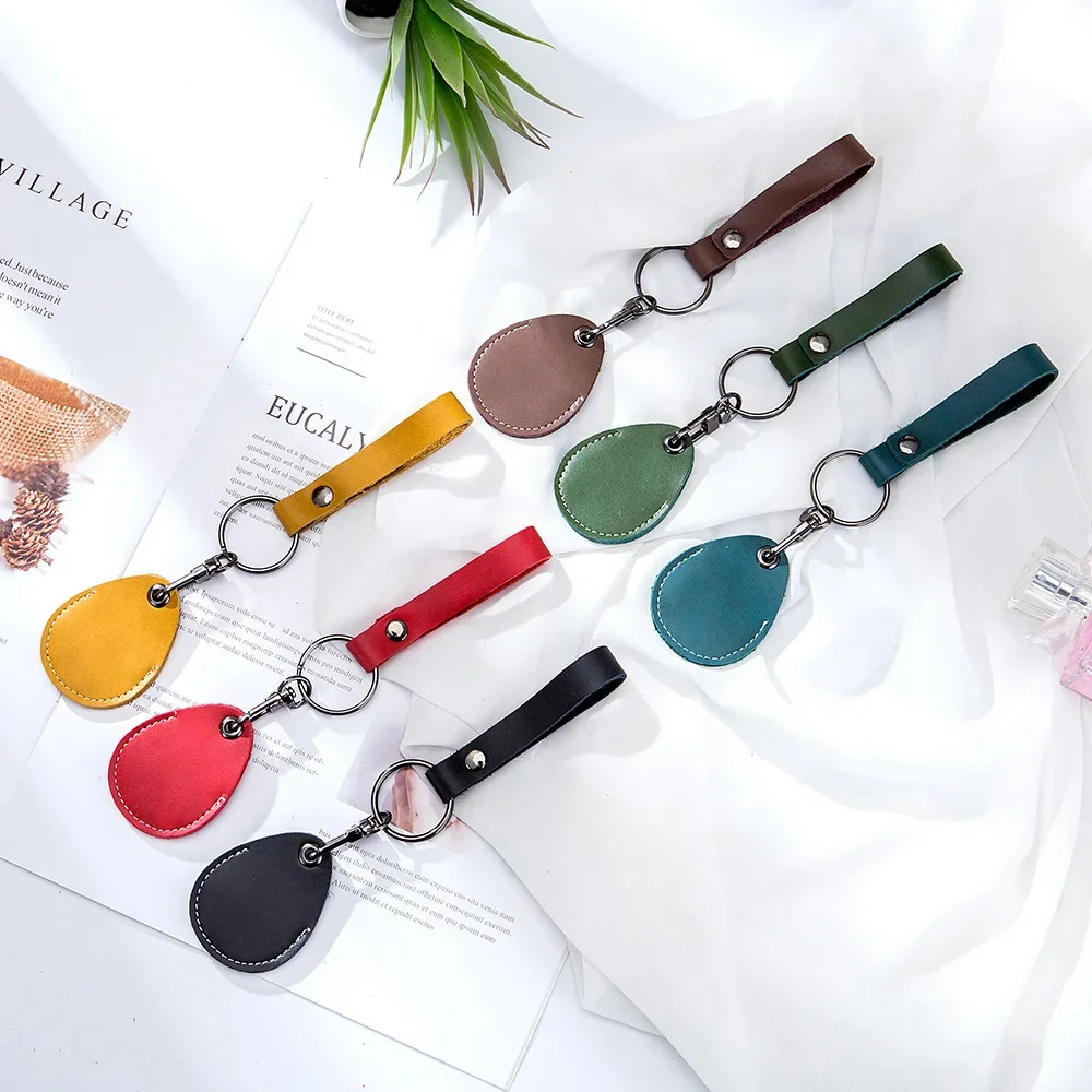 Da Bò Đựng Thẻ Móc Khóa Móc Khóa Cửa Truy Cập Các Thẻ Chứng Minh Thư Ốp Lưng Móc Khóa Truy Cập Túi Đựng Thẻ Khóa Thẻ nhẫn
