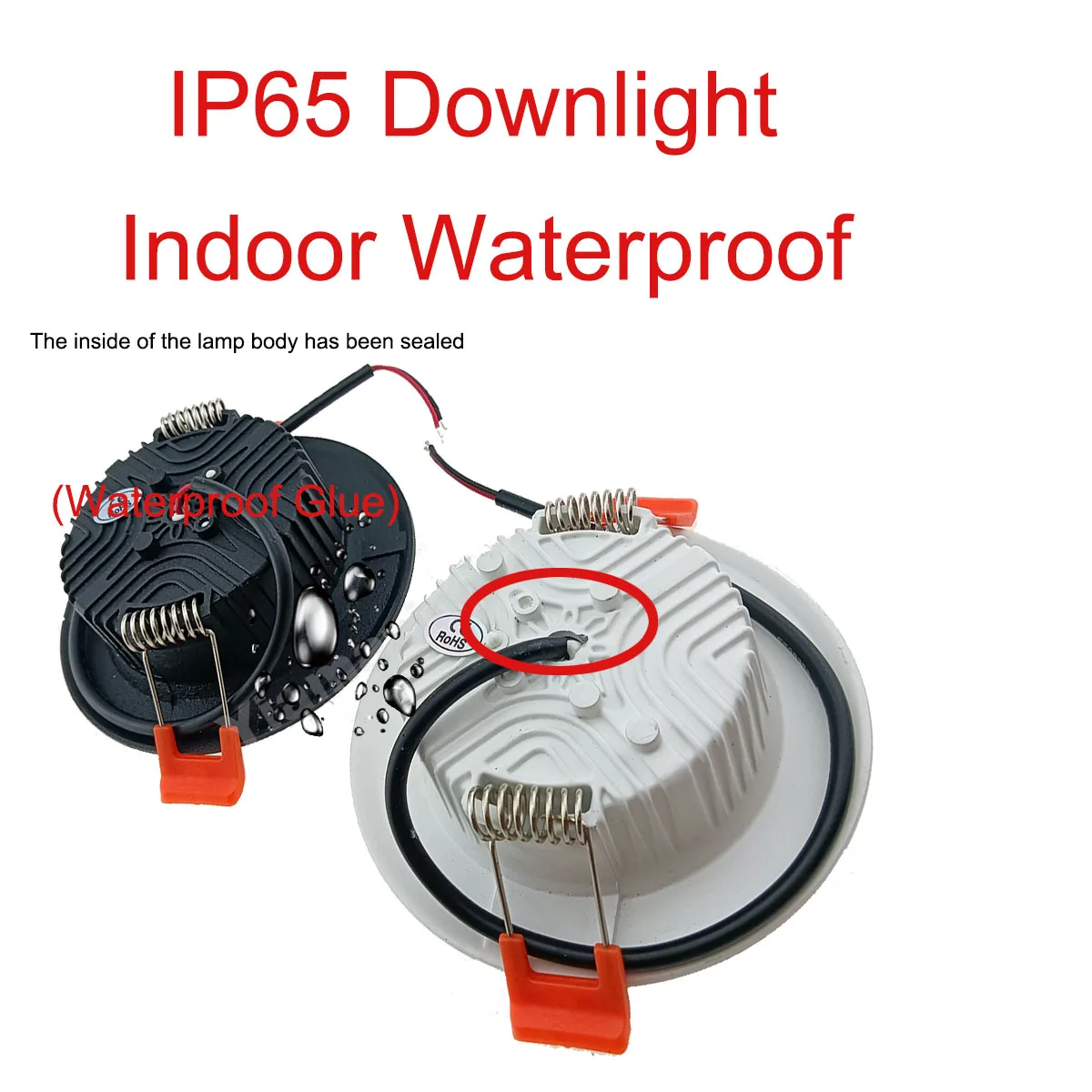 IP66 impermeable al aire libre IP67 220V cocina IP65 LED Downlight 7W 9W 12W baño inodoro aleros empotrable lámpara de techo foco