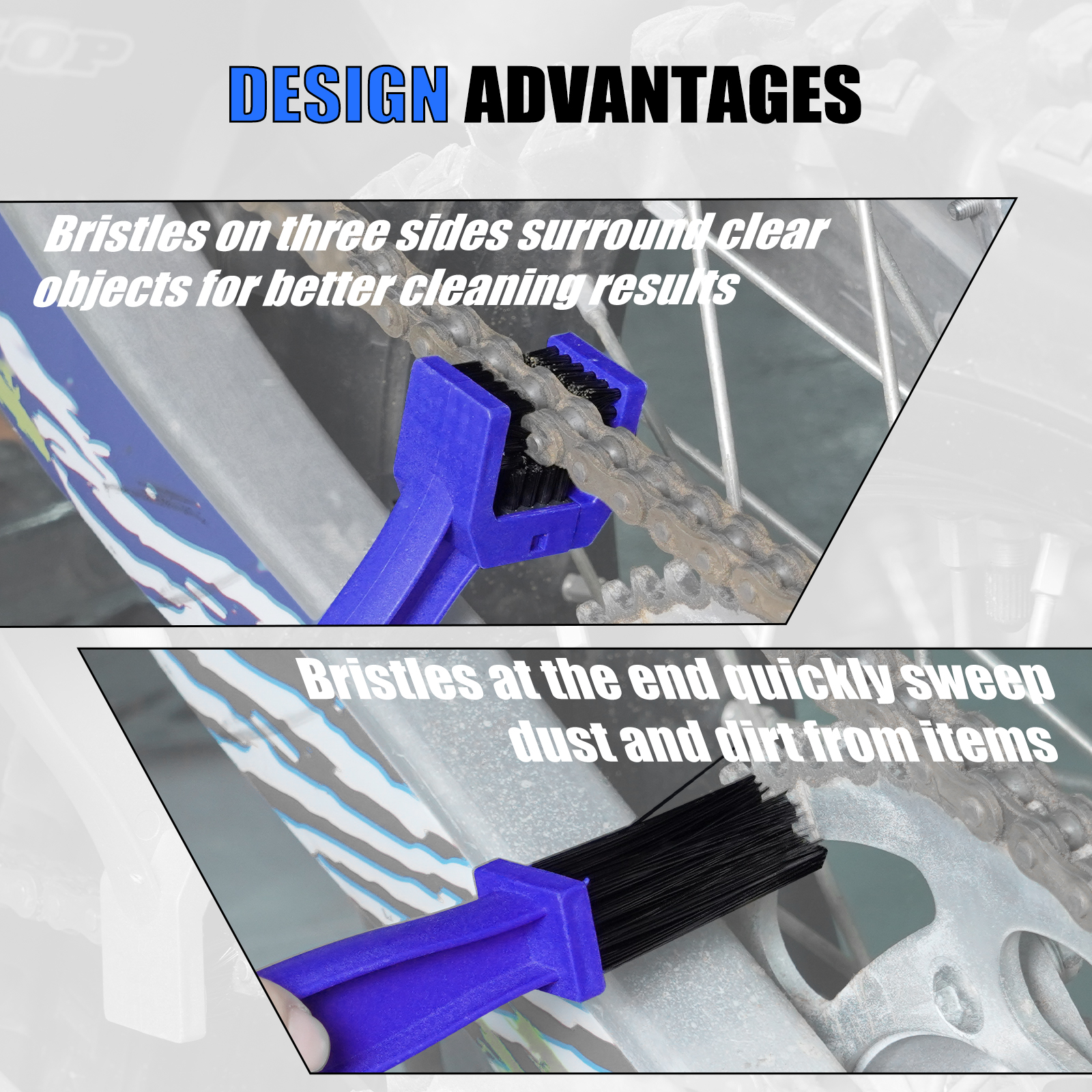 NICECNC-cepillo limpiador de cadena de bicicleta y motocicleta, herramienta de limpieza, cepillo de limpieza para KTM Yamaha BMW Husqvarna Kawasaki Suzuki Ducati Honda