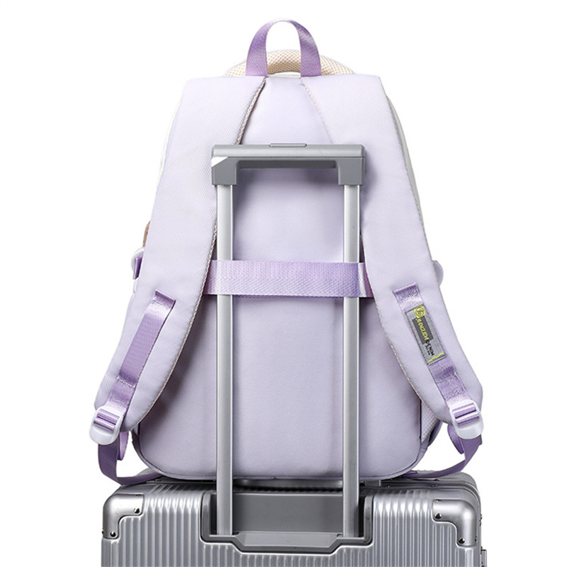 여자를위한 Kawaii 학교 배낭 귀여운 학교 가방 방수 Bookbag 십대 대학생 Schoolbag 여성 노트북 배낭 주머니