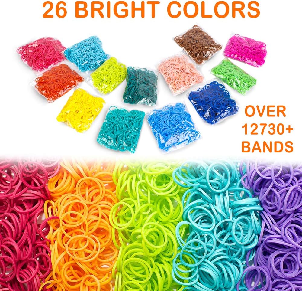 Loom Gummibänder Nachfüllset Premium-Armbandherstellungsset für Kinder Weben DIY Bastelspielzeug Weihnachtsgeschenk Kinderspielzeug