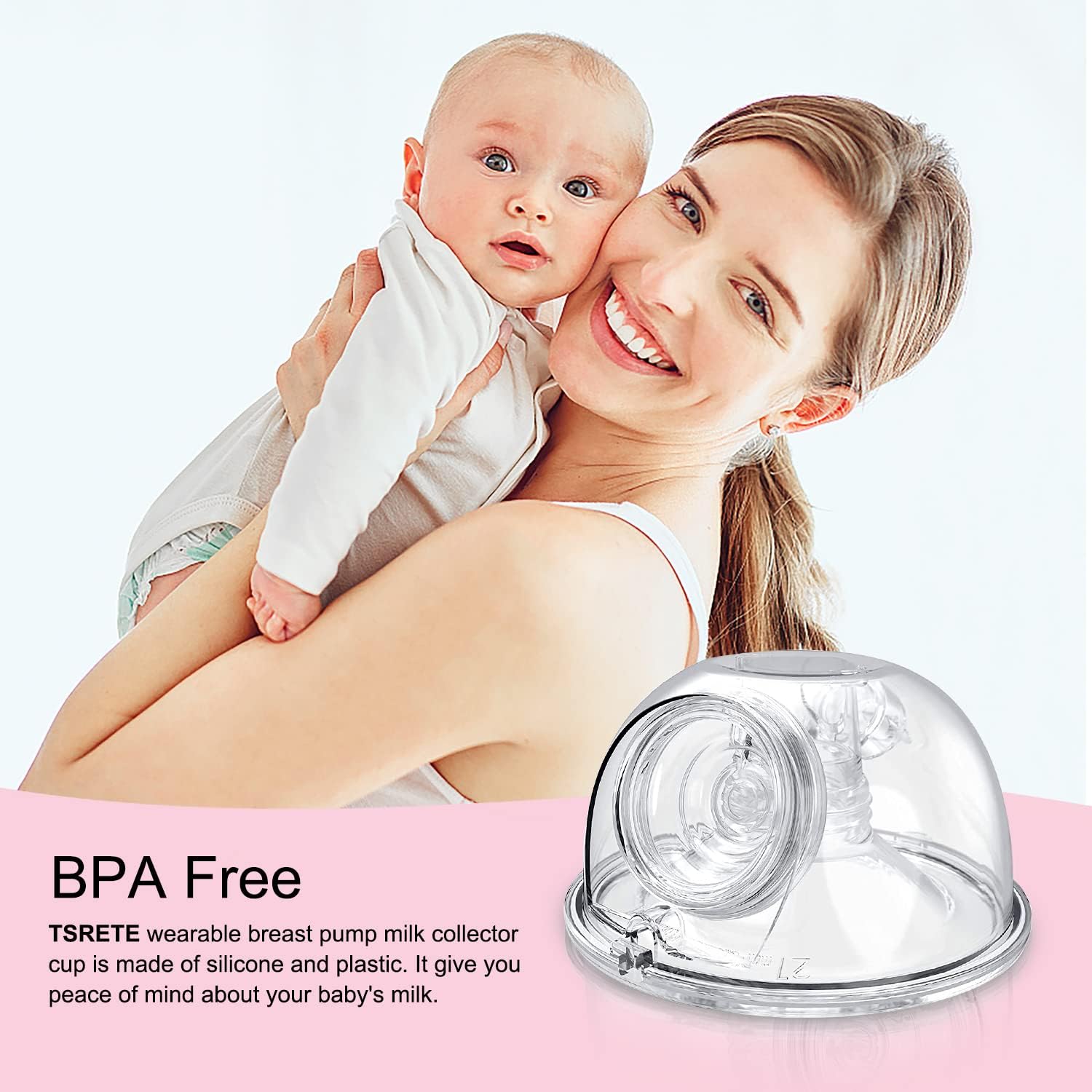 อุปกรณ์เสริมสำหรับถ้วยแบ่งนมเครื่องปั๊มนมแม่ที่สวมใส่ได้เครื่องเก็บน้ำนมเครื่องปั๊มนมแม่ใช้ได้กับเครื่องปั๊มนมแม่ S9/S10/S12 24มม./27มม.