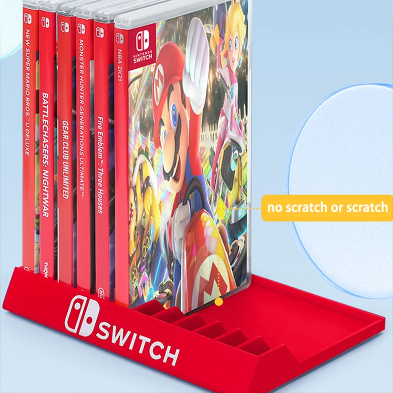 Game disc storage bracketfor Nintendo switch oled Cassette storage rack stand Desktop game card box holder for NS accessories