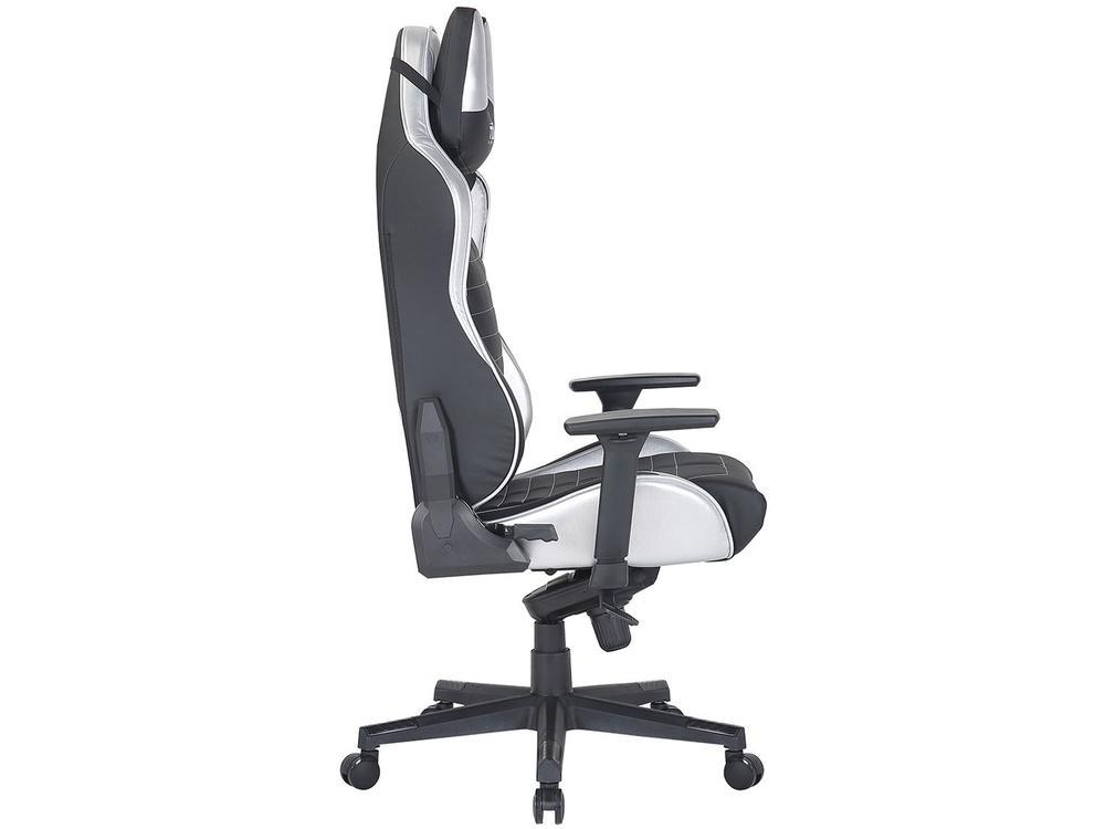 Cadeira Gamer Techni Sport Reclinável Giratória Preta e Prata TS62