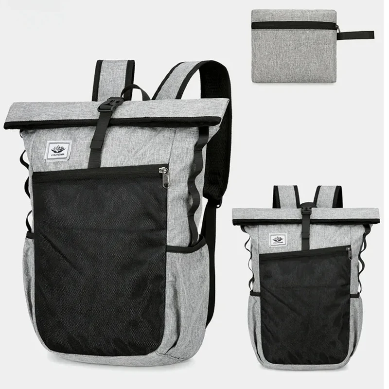Grande capacidade dobrável mochila esportes ao ar livre saco de viagem à prova dwaterproof água lazer saco de fitness meninos e meninas saco de esportes escolares