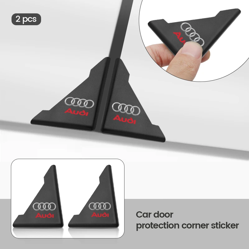 Pegatina de protección de esquina de puerta de coche, Protector anticolisión para todos los Audi RS A3 A4 Q1 Q2 Q3 B6 A5 A6 C7 Q5 B9 B7 C6 V8 A6L R