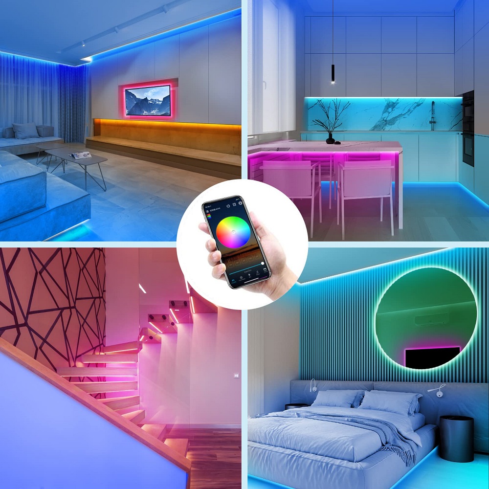 RGB 5050 DC5V USB 24 คีย์บลูทูธไฟ LED Strip เทปรีโมทคอนโทรลเปลี่ยนสีโคมไฟสําหรับคริสต์มาสตกแต่งห้องนอน