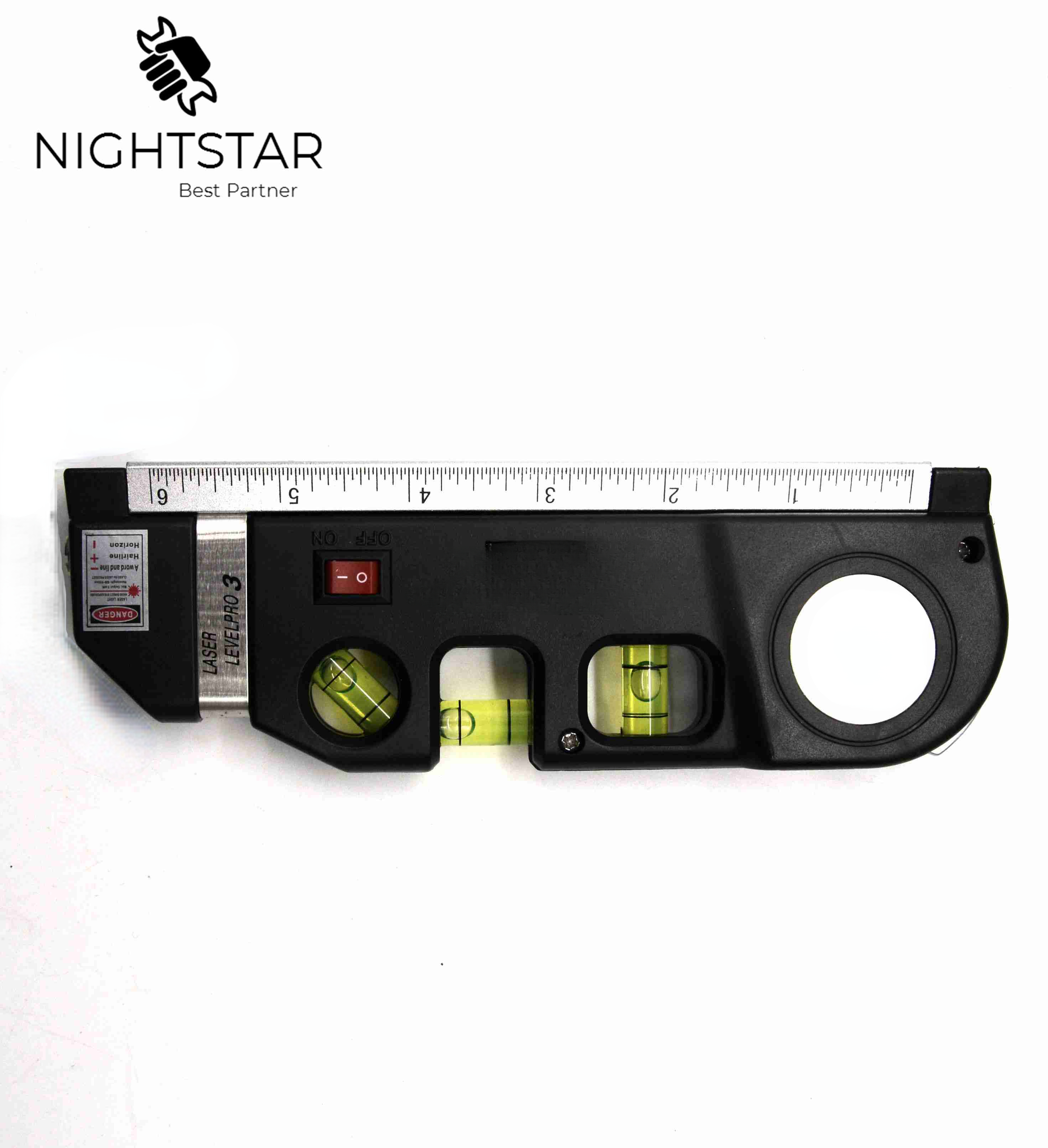 Laser Chân Trời Thẳng Đứng Đo 8FT Aligner Tiêu Chuẩn Và Hệ Mét Thước Đa Năng Đo Cấp Laser Đen