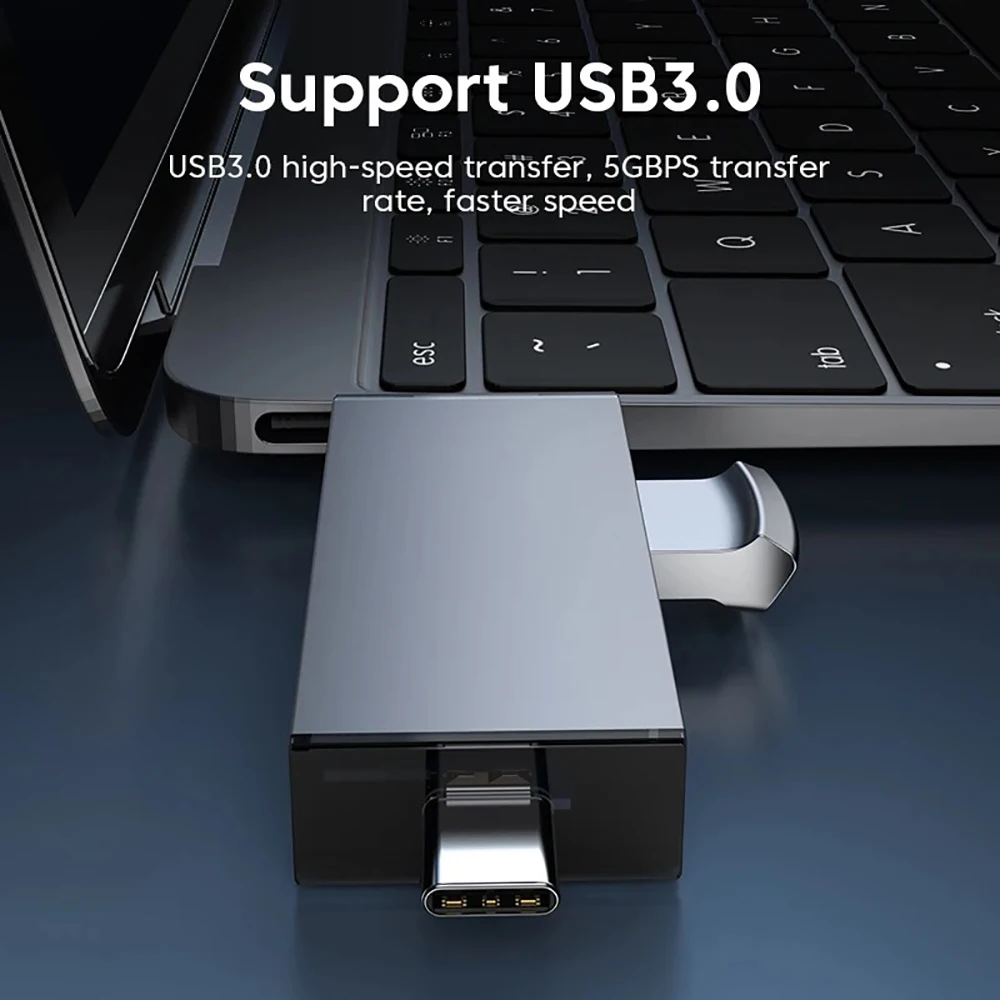 USB 3.0 SD TF Card Reader OTG Адаптер USB Flash Drive USB3.0 2.0 Micro to Type C 7 в 1 Устройство чтения смарт-карт памяти Аксессуары