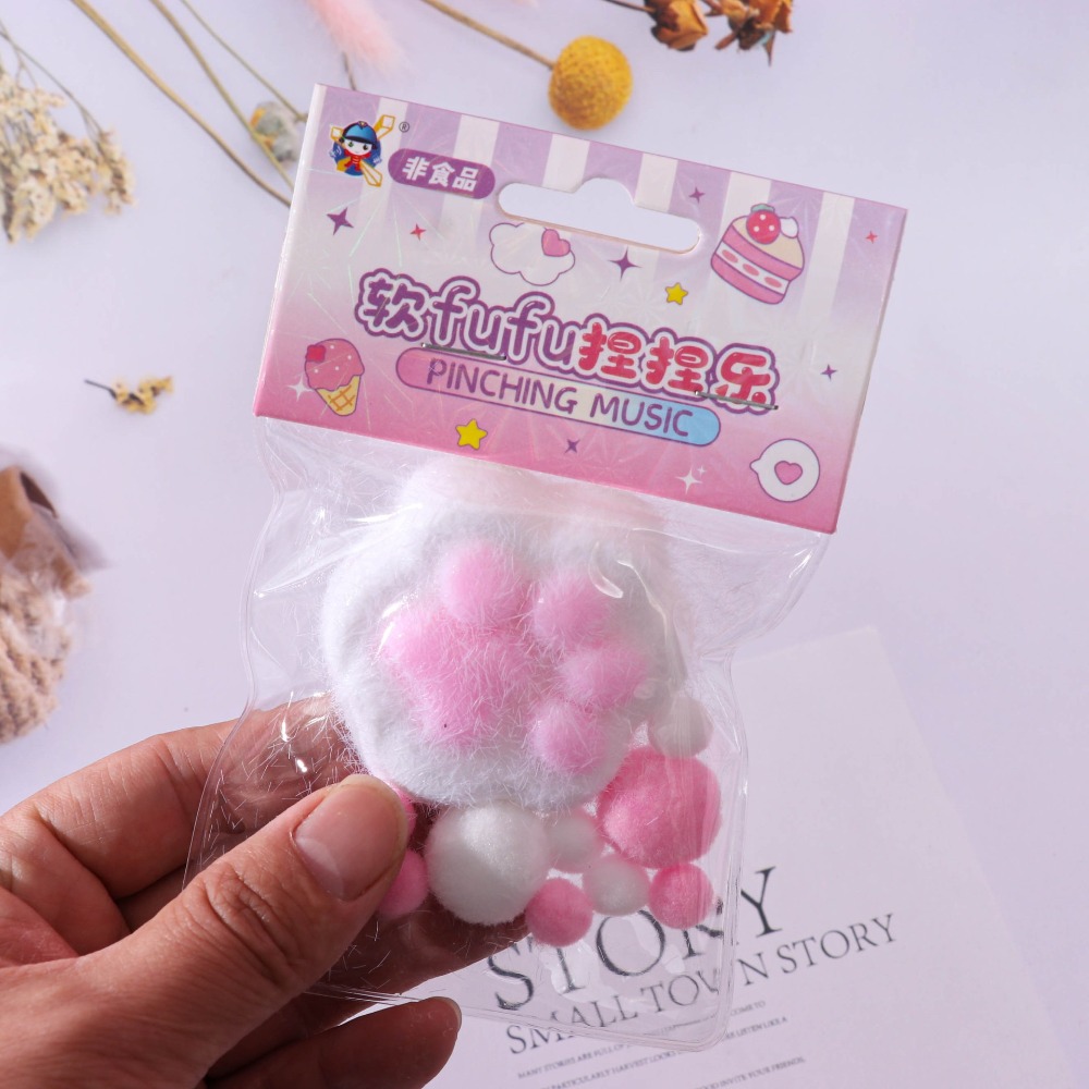 Cute Cat Claw Cat Paw Squishy Toys Decompressing Sticky Texture Cat Claw Squeezing Toy Kids Toys Slow Rebound Stress Relief Toy