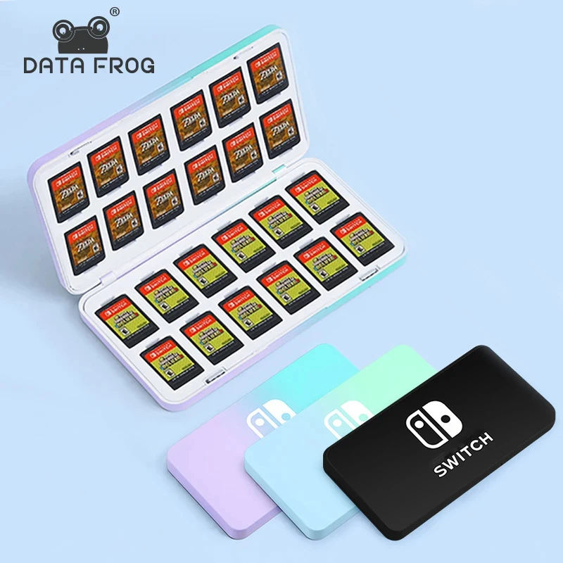 DATA FROG Custodia protettiva per carte da gioco 24 in 1 Custodia rigida per carte da gioco protettiva per accessori Nintendo Switch/Lite/Oled