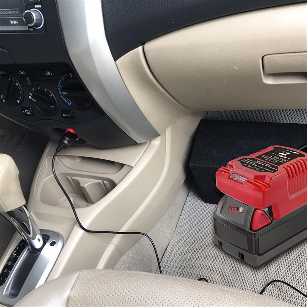 Автомобильное зарядное устройство AA91 для зарядного устройства Milwaukee 18 В M18, портативное мини-быстрое зарядное устройство, вилка прикуривателя