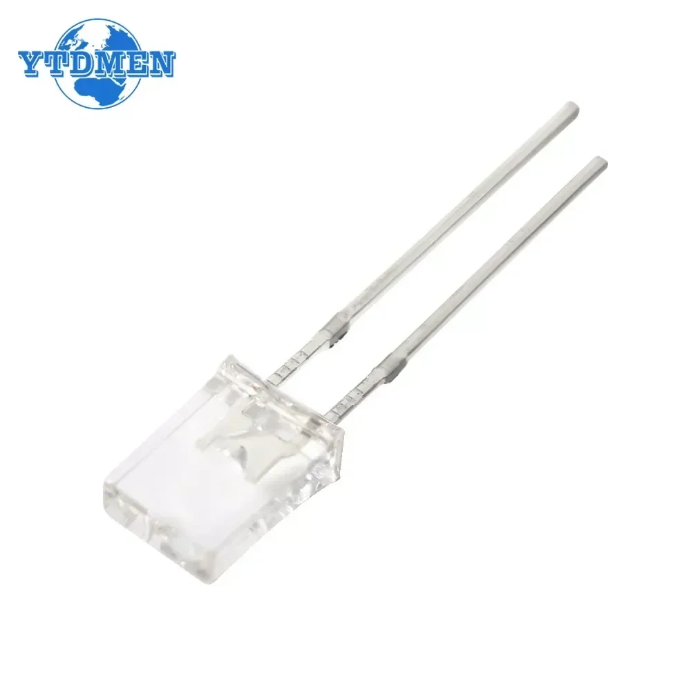 100 PZ 2x5x7 Diodi LED Quadrato Trasparente Diodo Emettitore di Luce Lampada Bianco Rosso Giallo Blu Verde Prodotti Luminescenti Elettronici