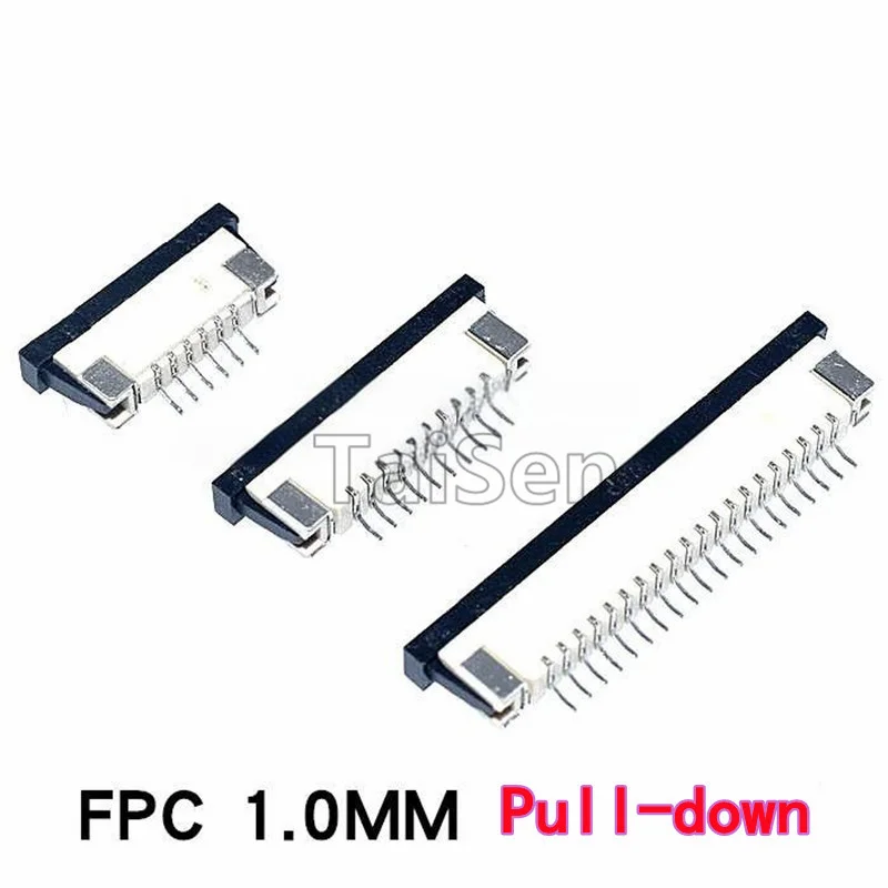 10PCS 1.0MM FPC Slide Connector 4P 6/8/10/12/14/16/20/24/30P Pull-up Pull-down Flip-down connection