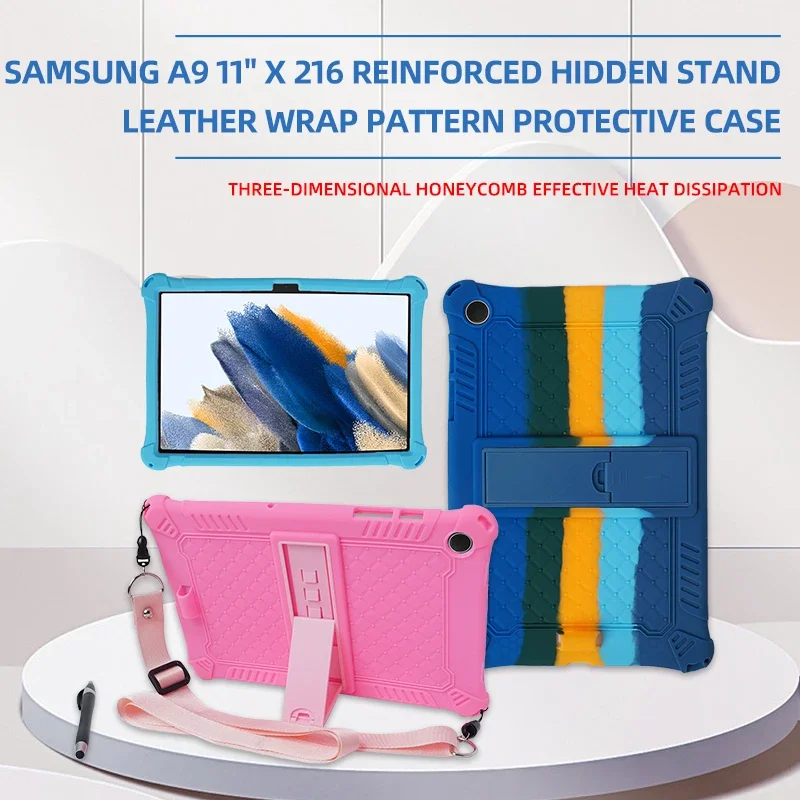Funda para tableta Samsung Galaxy Tab A9 + 11 "más funda 2023 SM-X210 X215 X216 A9 8,7 SM-X110/X115 funda de silicona suave con soporte para niños capa