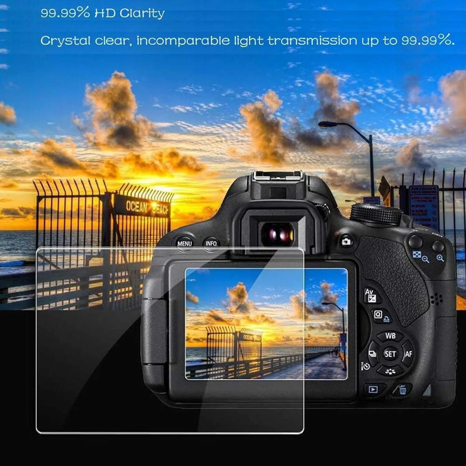 Protector de pantalla de vidrio templado de 2 piezas para Canon EOS R100 R50 R10 R8 R7 R6 R RP 250D 2000D 90D 80D 850D M50 6D Mark II T8i T7 SL3
